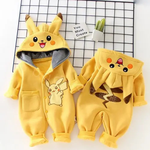 Cartoon Pocket Monsters Baby Pyjamsa Newborn Cute Winter Long-Sleeved Kids Rompers Clothing Babies Toddler'S Clothes Onesie Gift - AliExpress