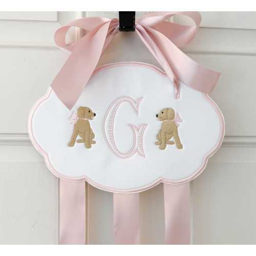 Monogrammed Embroidered Bow Holder: Personalized Baby Girl Hair Bow Storage I Girls Bow Holder I Embroidered Bow Holder I Girls Bow Storage