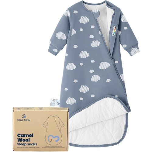 kaiya baby Unisex Sleeping Bag for Babies and Toddlers 2.5 Tog Sleep Sack, Long Sleeve Sleep Sack, Wearable Blanket Baby