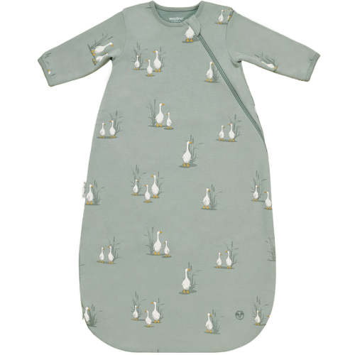 Slumber Sack, Baby Sleep Bag with Sleeves, Merino Wool & Organic Cotton, Goose 6 - 18 Months