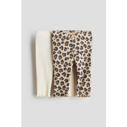 2-PACK RIBBED COTTON LEGGINGS