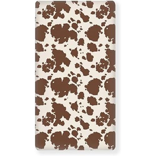 Cow Print Baby Crib Sheets for Boys Girls Cowhide Print Fitted Crib Sheet for Standard Crib and Toddler Mattress Animal Skin Baby Mattress Sheets Toddler Bed Sheet 52x28x8 in