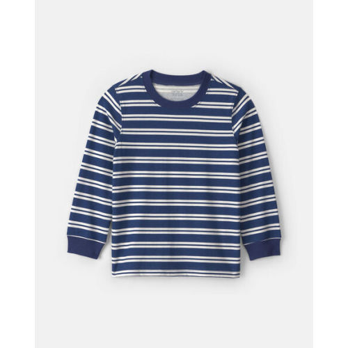 Toddler Boy Striped Long-Sleeve Tee - Navy Blue/White | Carter's