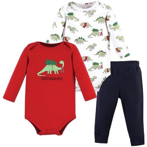 Hudson Baby Unisex Cotton Bodysuit and Pant Set
