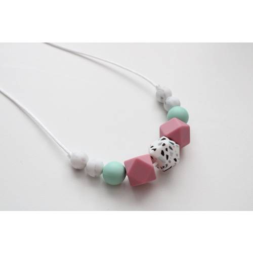 Silicone Nursing necklace, Breastfeeding necklace, Sensory necklace, Fiddle necklace, New Mum gift, Mama necklace, Mint, Terrazzo, Blush