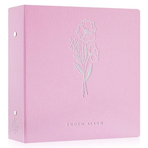 Lanpn Photo Album 4x6 1000 Pockets, Extra Large Capacity Linen Cover Picture Albums Holds 1000 Horizontal and Vertical Photos Pink