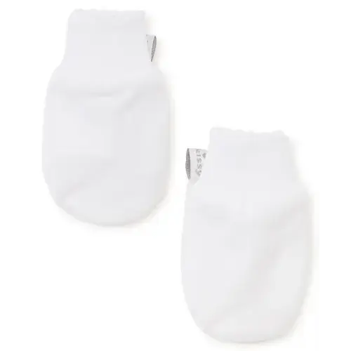 White Kissy Basics Mittens