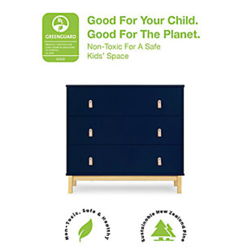 babyGap by Delta Children Legacy 3-Drawer Dresser with Leather Pulls