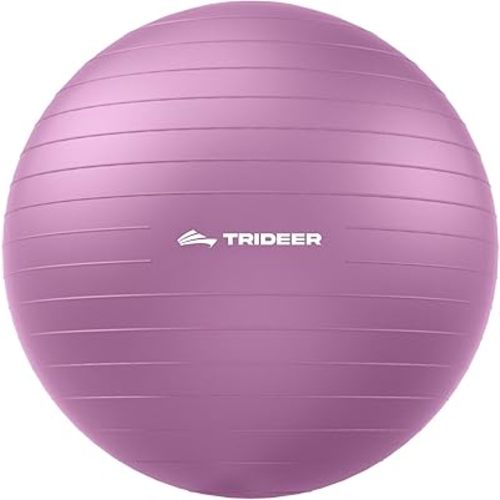 Trideer Exercise Ball for Yoga, Pilates & Fitness – Stability Ball Equipment for Home Gym & Office Chair, Core & Balance Training Accessories, Physical Therapy Equipment, Quick Pump Included, 5 Sizes