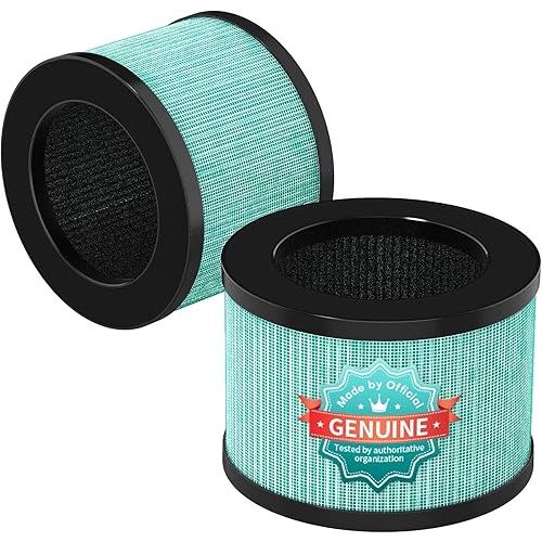 VOOPNU 2 Packs Pet-Care Filter for JH12, 4-in-1 High Efficiency Replacement Filter with Additional Pet-Related Layer, Activated 99.97% of Pet Dander, Hair, Aller-gen, Odors, Pollen and More, Green