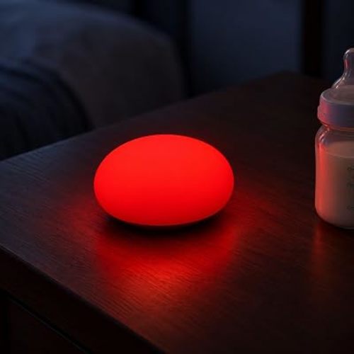 Flip & Touch Baby Night Light, Red+Warm+White Egg Light for Nursery