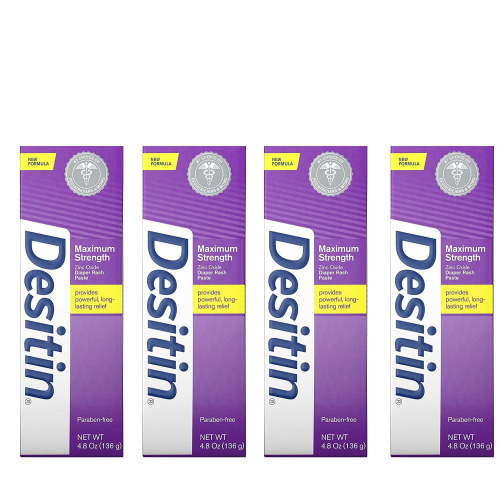 Desitin Maximum Strength Diaper Rash Paste 4 oz (Pack of 4)