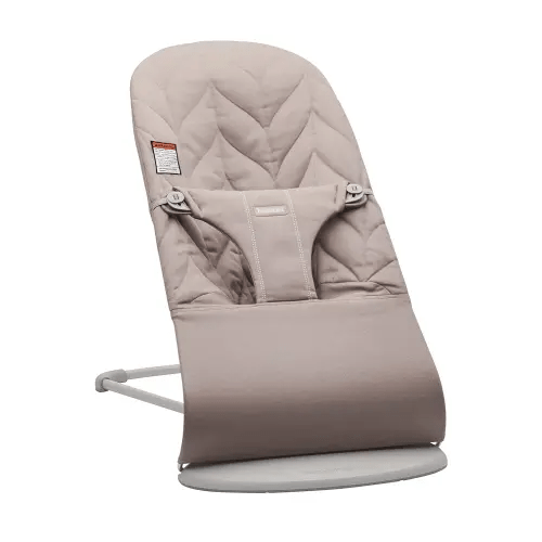 BabyBjörn Bouncer Bliss, Cotton Petal Quilt, Sand Gray