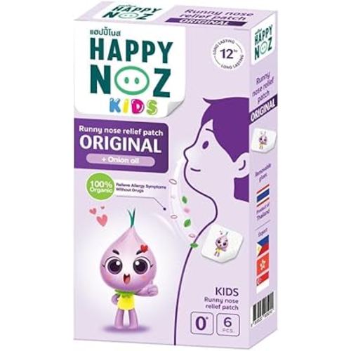 Organic Onion Patch Kids, Allergy Relief, Congestion Relief, 6 sachets/Box, 12 Hours Duration, Aroma Patch, Nasal Strips and Nose Strips Alternative