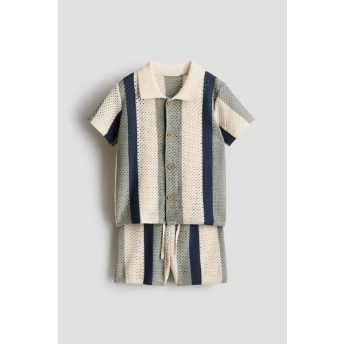 2-PIECE MESH-KNIT COTTON SET