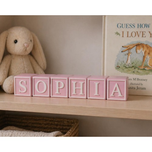 Block letters, Freestanding Name sign for Nursery shelf, Letters for baby room, Custom name, Nursery decor, Freestanding letters