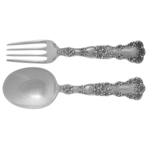 Buttercup (Sterling, Lion-Anchor-G, 1899, No Monos) 2 Pc Baby Set (BF, BS) by Gorham Silver