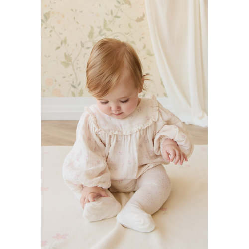 Organic Cotton Muslin Frances Playsuit - Pauline Pink – Jamie Kay USA