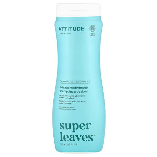 ATTITUDE Super Leaves™, Extra Gentle Shampoo, Unscented, 16 fl oz (473 ml)