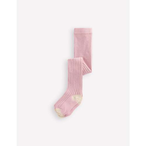 Baby Ribbed Tights-Vintage Pink