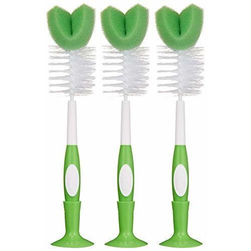 Amazon Brand - Mama Bear Bottle Brush (Pack of 3), White