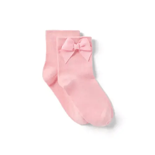 Girl Pink Lily Bow Sock by Janie and Jack