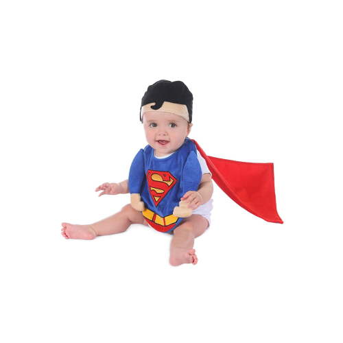 DC Comics Baby Boy Superman Bib Set with Cape
