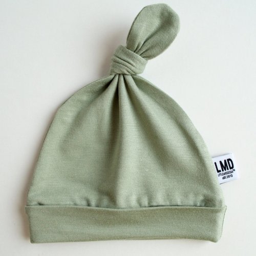 Newborn Baby Knotted Hat | Sage Green | LITTLEMISSDESSA