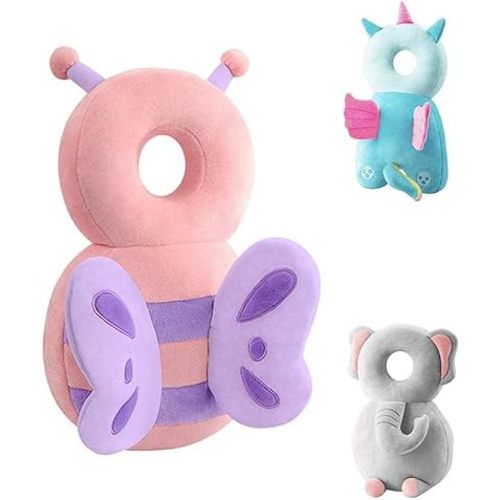 JunNeng Baby Head Protector Backpack,Toddler Walker Fall Head Protection,Green Dinosaur B