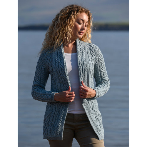 Aran Shawl Collar Neck Sweater | Aran Sweater Market