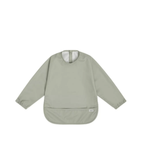 Lalo Unisex Smock Bib - Baby in Sage