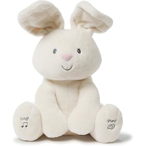 Baby GUND Flora The Bunny Animated Plush, Singing Stuffed Animal Toy for Ages 0 and Up, Cream, 12" (Styles May Vary)