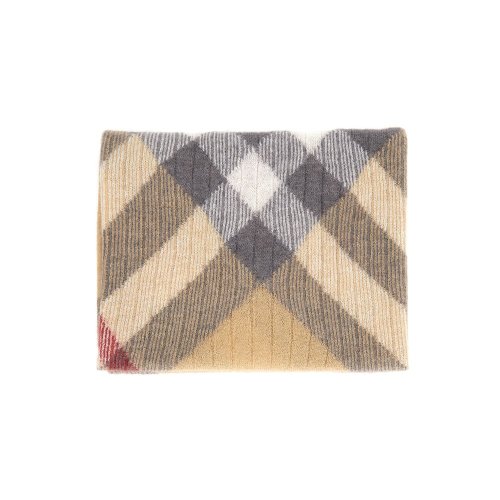 Burberry Kids Checked Knitted Baby Blanket