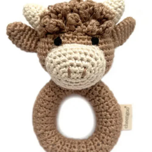 Crochet Highland Cow Rattle