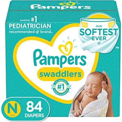 Amazon.com: Pampers Swaddlers Newborn Diaper Size 0 84 Count : Baby