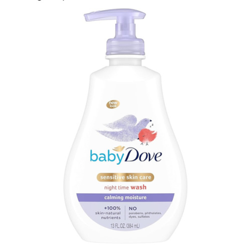 Baby Dove Sensitive Skin Care Baby Wash Calming Moisture For a Calming Baby Bath Wash Hypoallergenic and Tear-Free, Washes Away Bacteria 13 oz