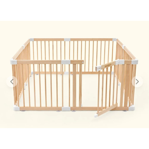 HARPPA Grovi Wooden Baby Gate Playpen | Non-Toxic Foldable DIY Adjustable Play Yard for Infants & Toddlers – Natural Finish Baby Fence for Small & Large Spaces