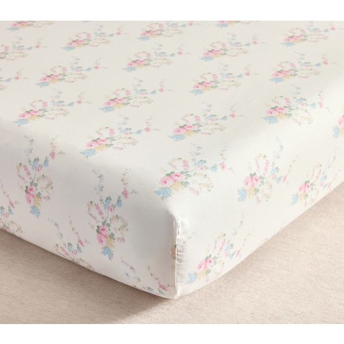 LoveShackFancy Arcadian Ikat Organic Cotton Crib Fitted Sheet