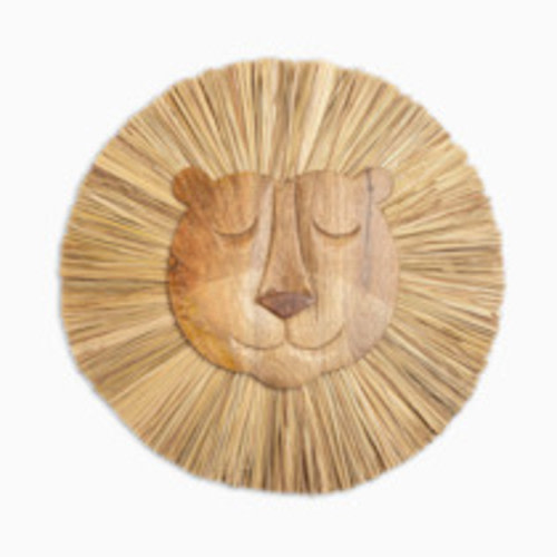 Crane Baby Handcrafted Wood Wall Decor - Lion