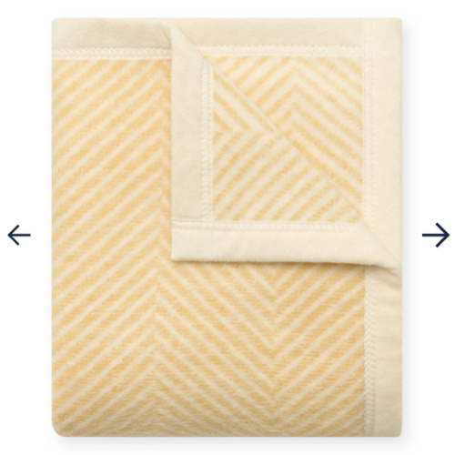 Harborview Herringbone Butter Yellow Mini Blanket