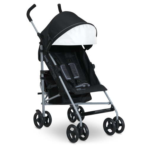 Jeep TurboGlyde Plus Stroller by Delta Children - Lightweight Travel Stroller Only Weighs 13.7 Pounds, Black