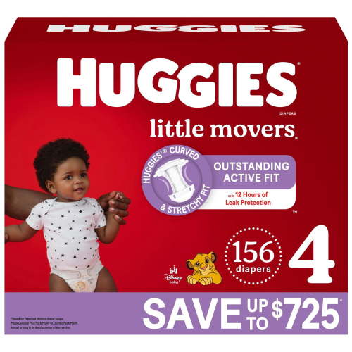 Huggies Little Movers Baby Diapers, Size 3-8