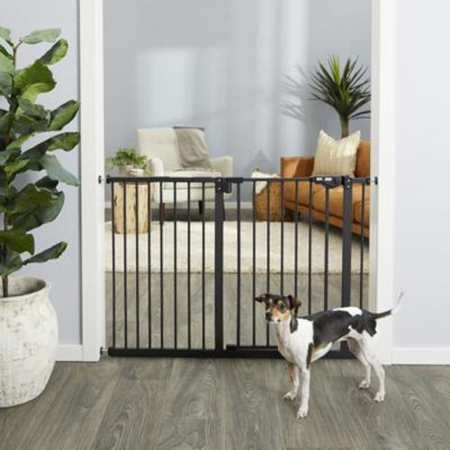FRISCO Steel Extra Wide Auto-Close Dog Gate, Black, 30-in - Chewy.com