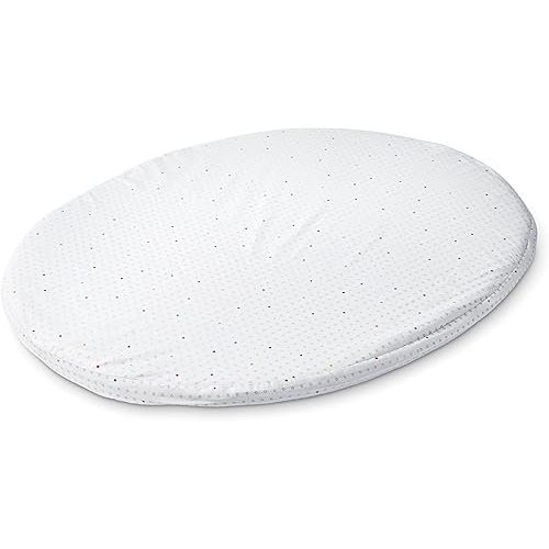 Stokke Sleepi Mini Fitted Sheet by Pehr V2, Rainbow Dot - Not Compatible with Mini Mattress Made Before August 2022 - Soft, 100% Organic Cotton