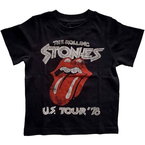 Rolling Stones Toddler T Shirt Us Tour 78 Official Black 12 Months to 5 Yrs Size 24 Months
