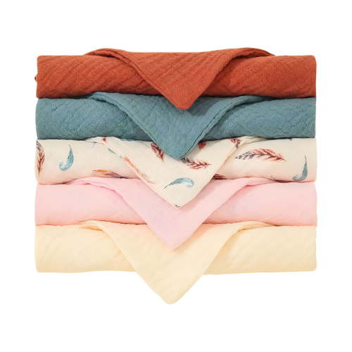 AUQ 5 Pack Baby Hooded Towels,100% Muslin Cotton Baby Bath Towel with Hood for Newborn,Infant,Toddler,Ultra Soft and Absorbent Bath Towels for Boys and Girls