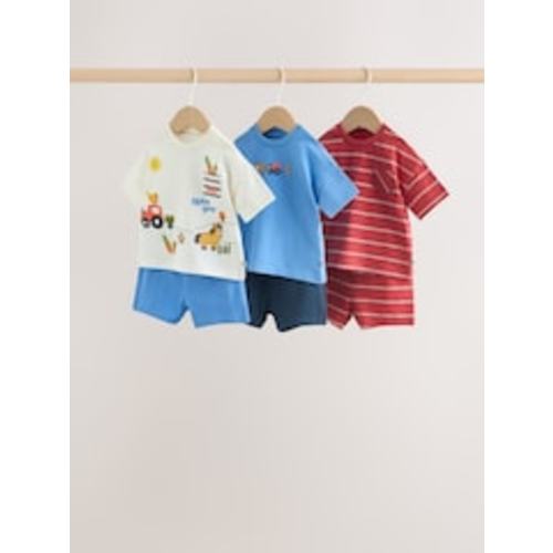 Blue/Red Homegrown Farm Tops and Shorts Baby Set 6 Piece from Next USA