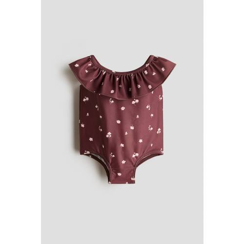FRILL-TRIMMED SWIMSUIT