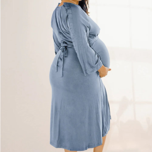 Amelia Labor & Postpartum Gown in Periwinkle – Lila