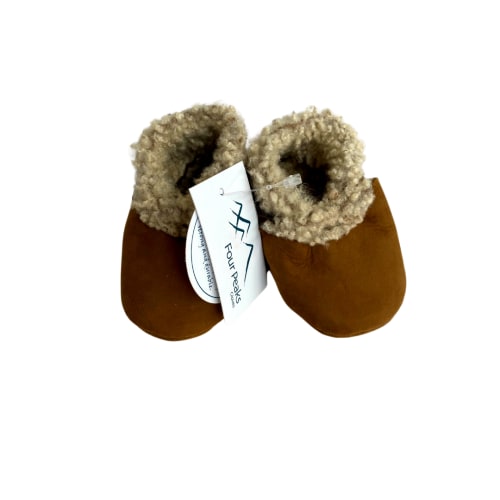Lambskin Baby Booties | Tan Suede